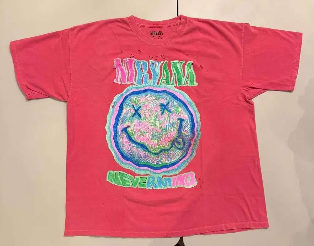 Urban Outfitters Nirvana Distressed Tie-Dye T-Shirt - NWT, S/M